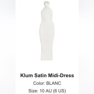 L’IDEE white High Neck, Low Back Dress